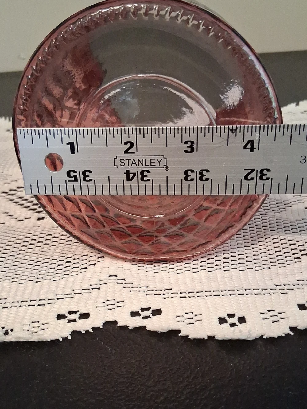 Textured Ruby Red Glass Vase - Decorative Home Accent